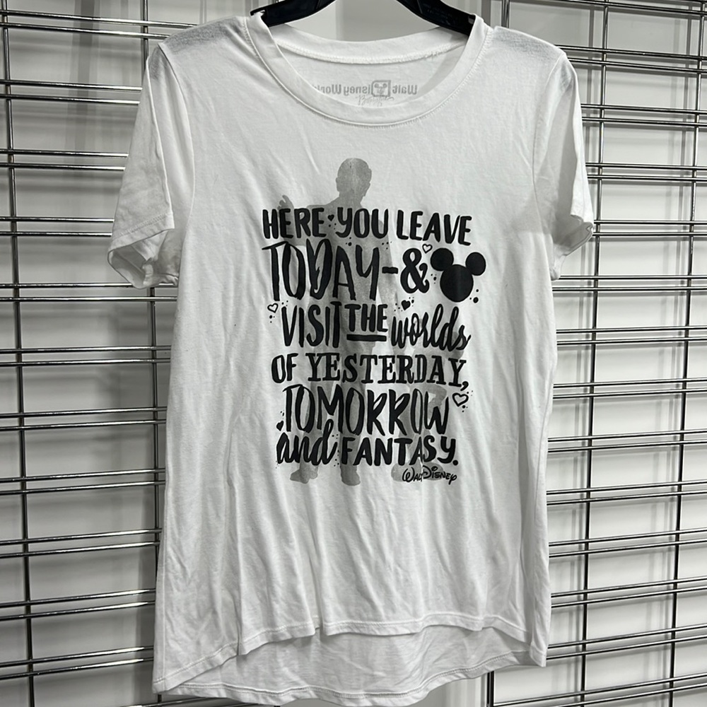 Walt Disney World Boutique Tee Shirt With Disney Quote, Size L